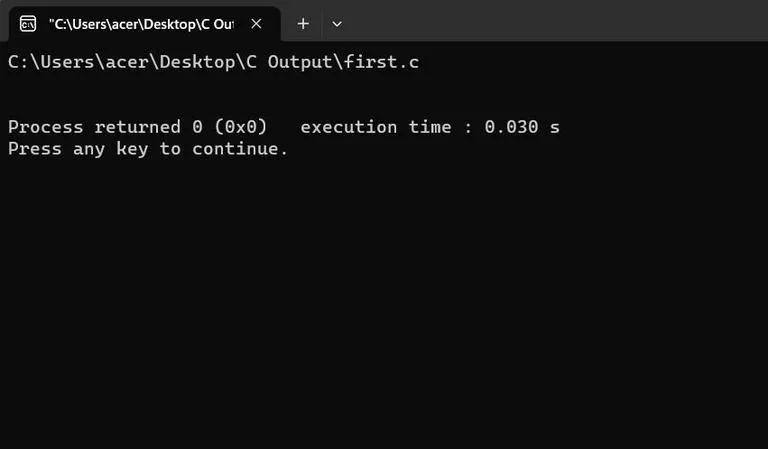 Résultat du programme 1' title=