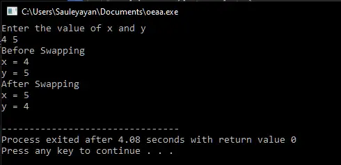 C++ - Swap funkcia pomocou Pass-By-Reference