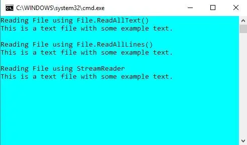 lettura di file di testo in C#