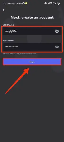 Immettere nome utente e password e fare clic su Avanti