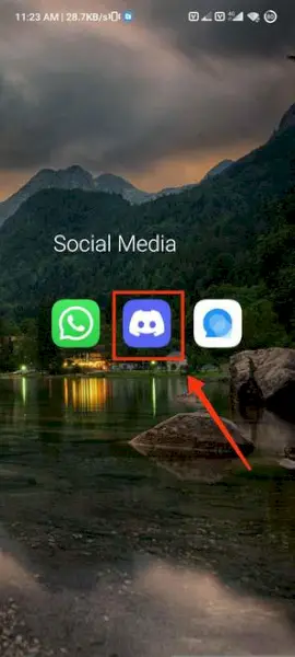 Apri l'app Discord per dispositivi mobili