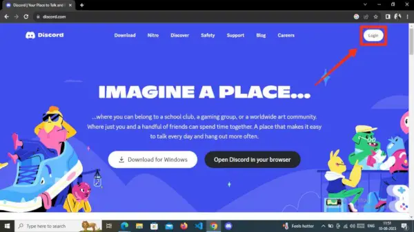 Apri il sito ufficiale di Discord