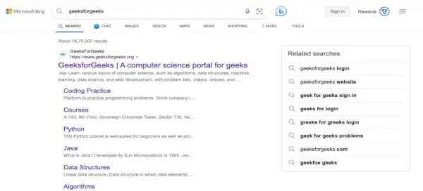 Bing-zoekmachine