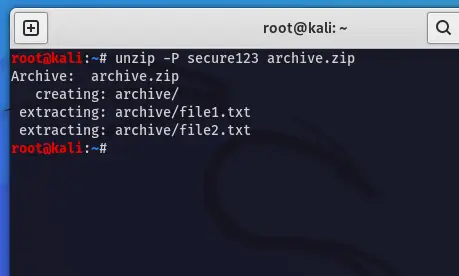 Passordbeskyttet zip