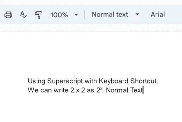 Se agregó superíndice y se escribió texto normal.