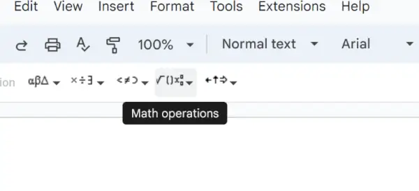 Seleccionar operaciones matemáticas