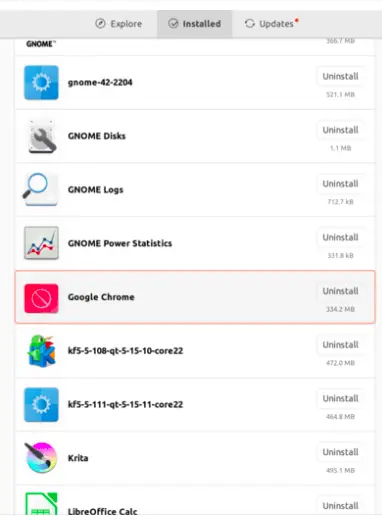 Avinstallera chrome med GUI