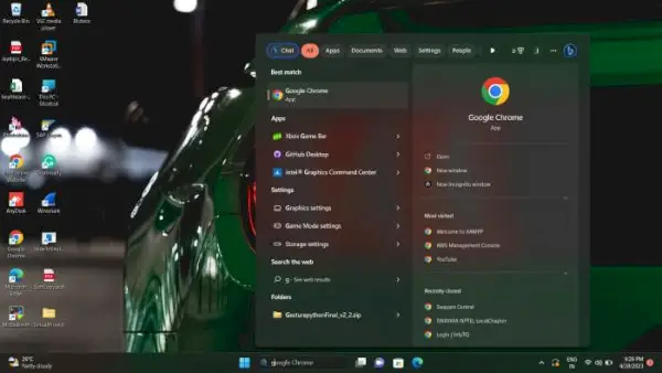 Søk etter google chrome.