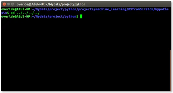 llegar al directorio de Python: