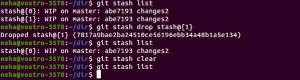 Git スタッシュ クリア