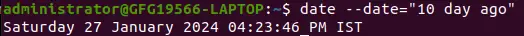 Data i hora de fa 10 dies