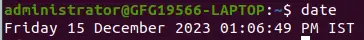 Mostra la data i l'hora actuals a Linux