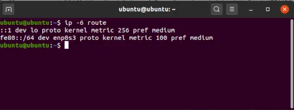 utdata relaterad till IPv6