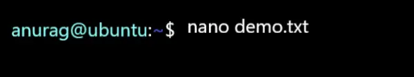 Nano-editor openen