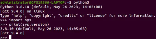Kontrola verze pythonu v Linuxu