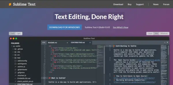 Sublime-Code/текстові редактори для Mac
