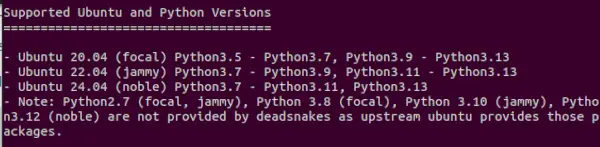 Afegint PPA deadsnakes