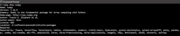 Zobrazte informácie o balíku pomocou Python PIP