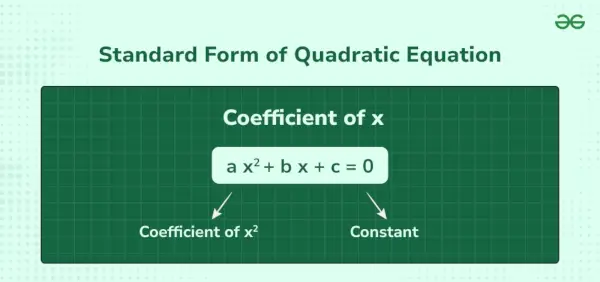 Forma estándar de ecuación cuadrática