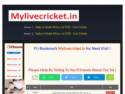 MyLiveCricket の代替品