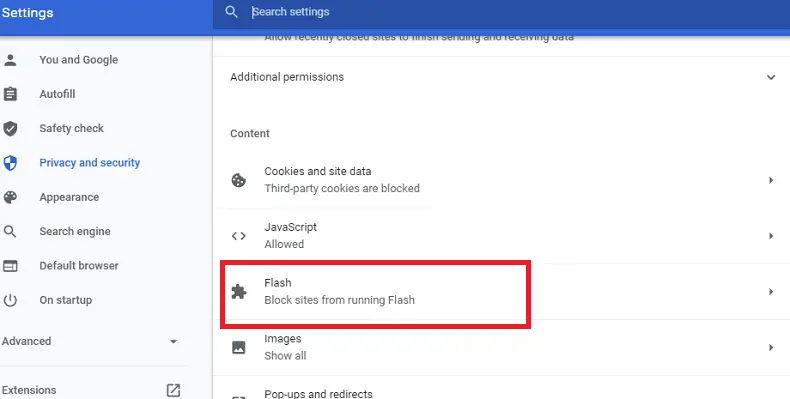 Zapnite Flash v prehliadači Chrome