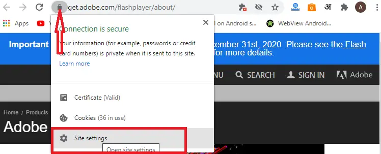 Slå på Flash i Chrome