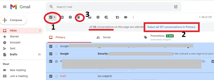 Come eliminare tutte le email contemporaneamente su Android