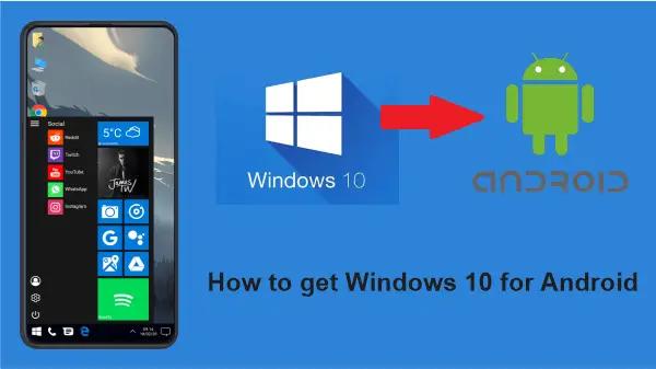 Com obtenir Windows 10 per a Android