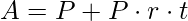 A = P + P cdot r cdot t