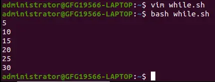 Kontynuuj instrukcję w pętli While w systemie Linux
