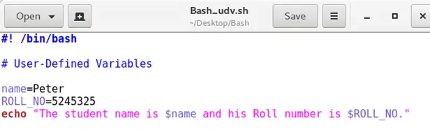 Variables de bash