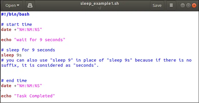 Bash Sleep