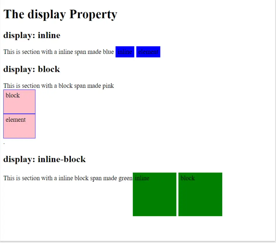 Inline blockelement