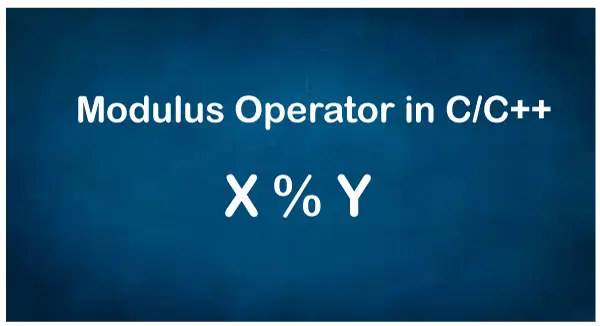 Modulus Operator i C/C++