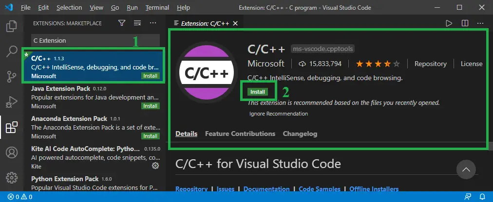 Como executar um programa C no Visual Studio Code