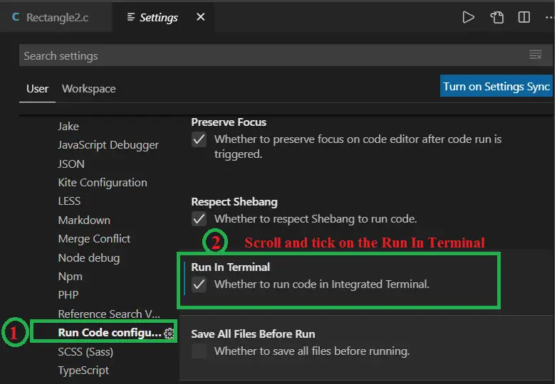 Como executar um programa C no Visual Studio Code