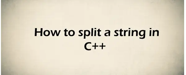 Sådan opdeles strenge i C++