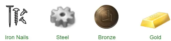Voorbeelden van metalen
