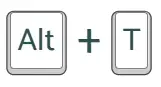 Hvad gør Alt + T