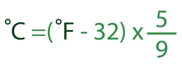 Formula Fahrenheit la Celsius