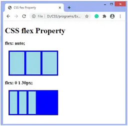 CSS flex ejendom