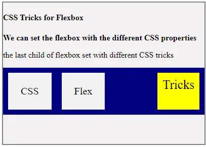 Trucchi CSS per Flexbox