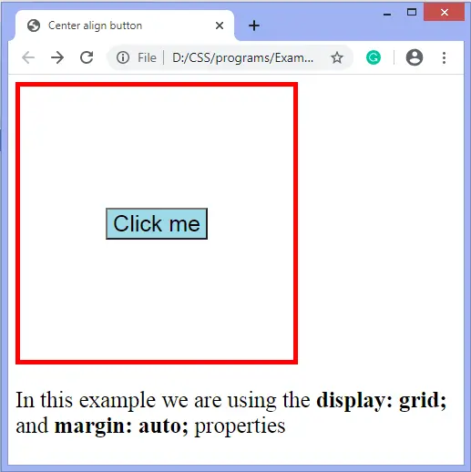 Як центрувати кнопку в CSS
