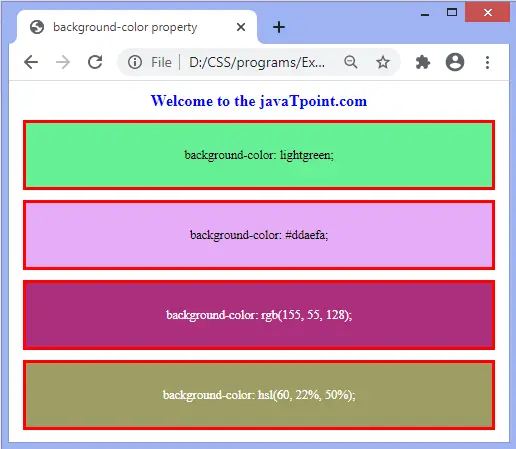 Come cambiare il colore di sfondo nei CSS