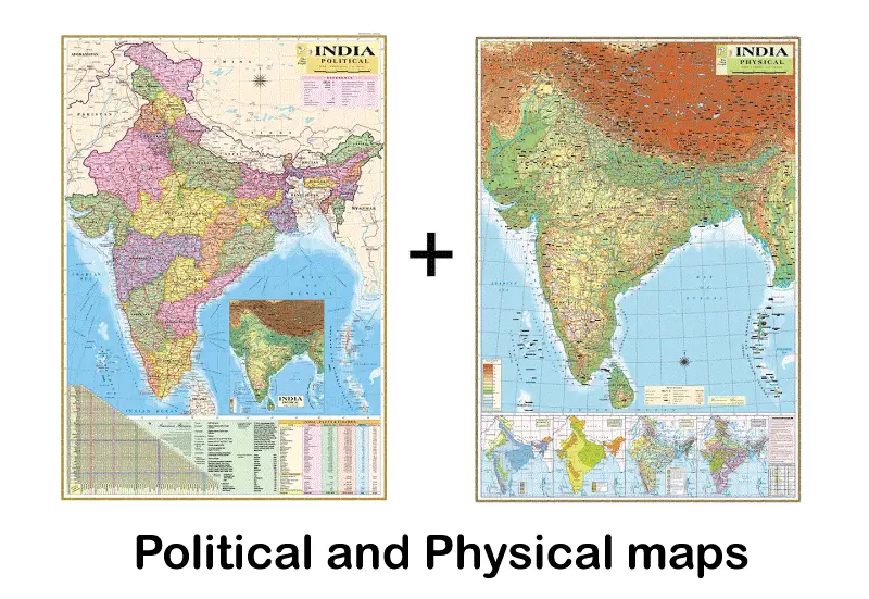 Diferença entre mapas políticos e físicos