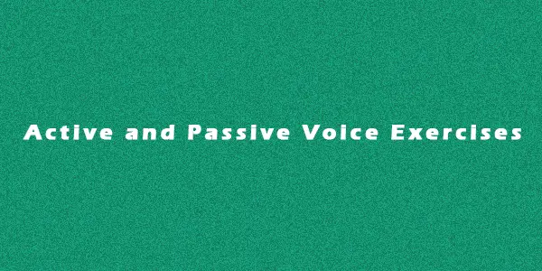 Exercices de voix active et passive