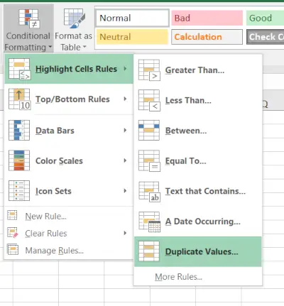 noņemiet dublikātus programmā Excel