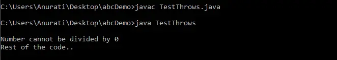 Diferencia entre throw y throws en Java