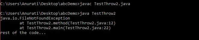 Java throw ключова дума