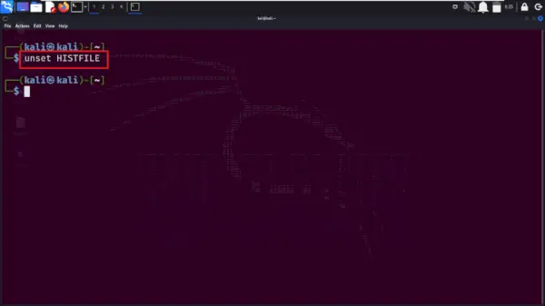 Použitie príkazu unset na zakázanie ukladania histórie príkazov